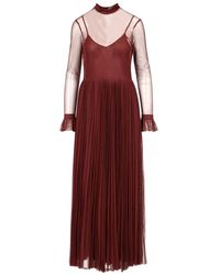 Philosophy Di Lorenzo Serafini - Gerüschtes Kleid Mit Hohem Hals Aus Tüll - Lyst