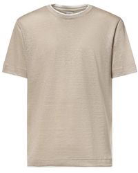 Eleventy - Katoenen T-Shirt Met Contrasterende Details En Korte Mouwen - Lyst