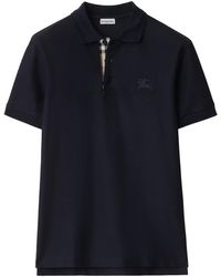 Burberry - Tops ,Blauw ,Katoen Eddie Ekd Polo Shirt - Lyst