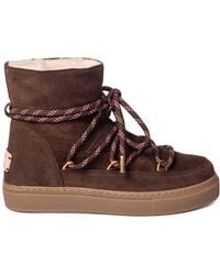 Coccinelle - Braune wildleder stiefeletten mit jacquard - Lyst