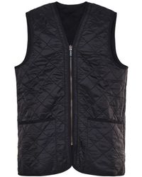 Barbour - Zwarte Polarquilt Waistcoat Jas - Lyst