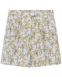 Seductive - Korte Broeken ,Blauw ,Linnen Short Shorts - Lyst