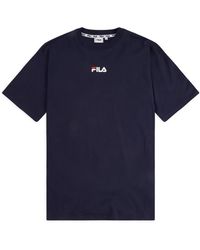 Fila - Tops ,Blauw ,Katoen T-Shirts - Lyst