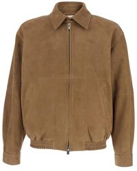 Tonywack - Goat Suede Relaxed Bomber Jacket - Lyst