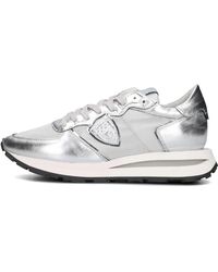 Philippe Model - Silberne Tropez Haute Low Sneakers - Lyst