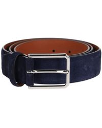 Santoni - Stijlvolle Leren Riem Met Gesp - Lyst