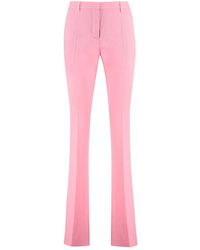 Versace - Broeken ,Roze ,Wol Wijde Broeken - Lyst