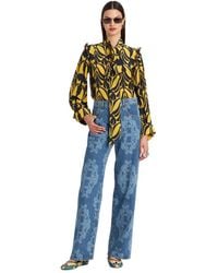 La DoubleJ - Jeans ,Blauw ,Katoen Wide Leg Skater Girl Jeans - Lyst
