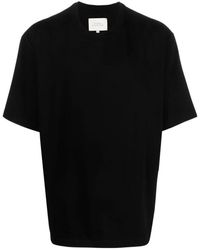 Studio Nicholson - Tops ,Zwart ,Katoen Zwart Katoenen Jersey Gebreid T-Shirt - Lyst