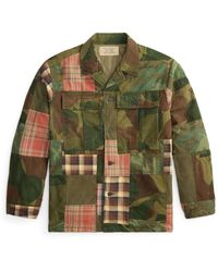 Ralph Lauren - Jassen ,Groen ,Katoen Quilted Camo Shirt Jacket - Lyst