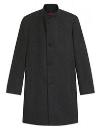 HUGO - Jassen ,Grijs ,Wol Mintrax 2541 Coat - Lyst