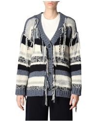 Roberto Collina - Cardigan Ml Riga Irregolare - Lyst