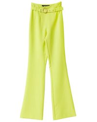 Just Cavalli - Broeken ,Groen ,Polyester High Waist Flared Broek - Lyst
