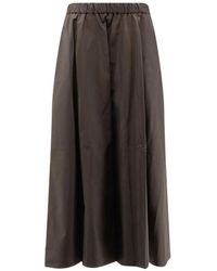 Aspesi - Rokken ,Bruin ,Polyester A-Lijn Rok Met Elastische Taille - Lyst