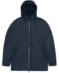 Rains - Jassen ,Blauw ,Leer Lohja Lange Jas - Lyst