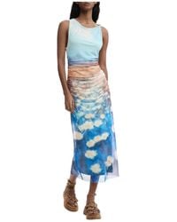 Desigual - Kleedjes ,Veelkleurig ,Midi Jurken - Lyst