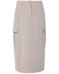 Theory - Rokken ,Grijs ,Polyester Relaxed Cargo Rok - Lyst