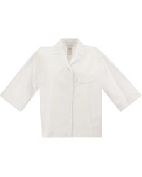 Sportmax - Camisa de popelina de algodón acampanada - Lyst