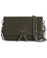 Zadig & Voltaire - Grüne Leder Rock Nano Clutch - Lyst