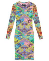 Versace Jeans Couture Lady Dress Manga - Groen