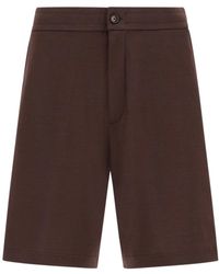 Herno - Korte Broeken ,Bruin ,Katoen Shorts - Lyst