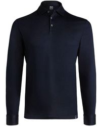 BOGGI - Pima-Baumwoll-Poloshirt Mit Langen Ärmeln - Lyst