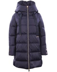 Herno - Blaue glänzende daunenjacke - Lyst