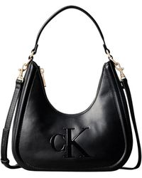 Calvin Klein - Bold Ck Kleine Halvemaan Tas - Lyst