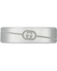 Gucci - Zilveren Ring Met Interlocking G-Logo - Lyst