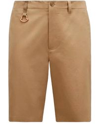 Moncler - Korte Broeken ,Bruin ,Katoen Sable Gabardine Short Chino - Lyst