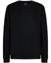 Dondup - Hoodies & Sweatvesten ,Zwart ,Katoen Sweater Van Katoen Met Logo-Print - Lyst