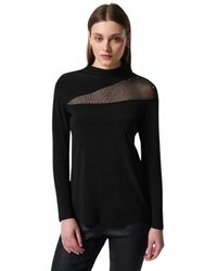 Joseph Ribkoff - Tops ,Zwart ,Polyester Stijlvolle Top Met Lange Mouwen - Lyst