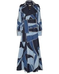 Philipp Plein - Denim Trench Patchwork - Lyst