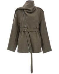 Rick Owens - Jassen ,Bruin ,Kasjmier Scarf Flight Jacket - Lyst