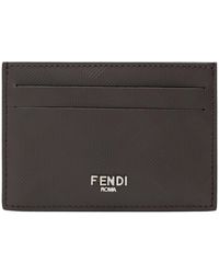 Fendi - Accessoires ,Bruin ,Creditcardhouder Portemonnees - Lyst