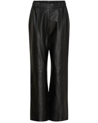 Btfcph - Broeken ,Zwart ,Leer Cropped Stretch Leggings - Lyst