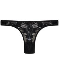 DIESEL - Ondergoed ,Zwart ,Nylon Micro-Punchy-Utlt String - Lyst