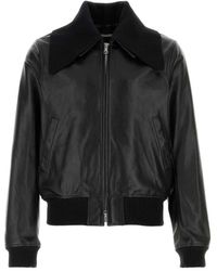 Our Legacy - Zwarte Leren Bomberjack - Lyst