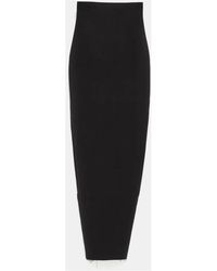 Rick Owens - Rokken ,Zwart ,Wol Dirt Pillar Maxi Rok - Lyst