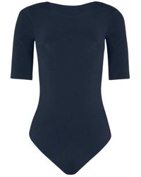 Wolford - Tops ,Blauw ,Katoen Bahamas Body - Lyst