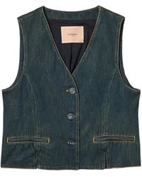 Twinset - V-Hals Vest - Lyst