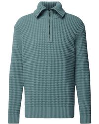 BOSS - Wollmischung Reißverschluss Pullover - Lyst