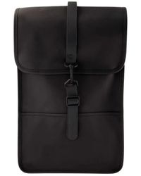 Rains - Schwarzer synthetik mini rucksack mit verstellbaren trägern - Lyst