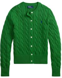 Ralph Lauren - Truien & Vesten ,Groen ,Katoen Long Sleeve Cardigan - Lyst