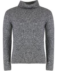 Moorer - Truien & Vesten ,Grijs ,Wol Heather Wol Kasjmier Coltrui Trui - Lyst