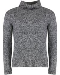 Moorer - Truien & Vesten ,Grijs ,Wol Heather Wol Kasjmier Coltrui Trui - Lyst