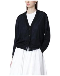 Roberto Collina - Truien & Vesten ,Blauw ,Wol Cardigan - Lyst