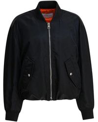 Givenchy - Jassen ,Zwart ,Leer Cropped Cocoon Bomber - Lyst