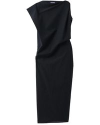 Jacquemus - Kleedjes ,Zwart ,Katoen The Drap Dress - Lyst
