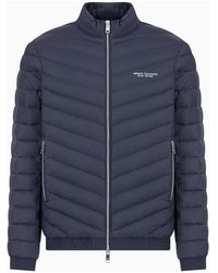 ARMANI EXCHANGE - Jassen ,Blauw ,Stijlvolle Jas Jas - Lyst